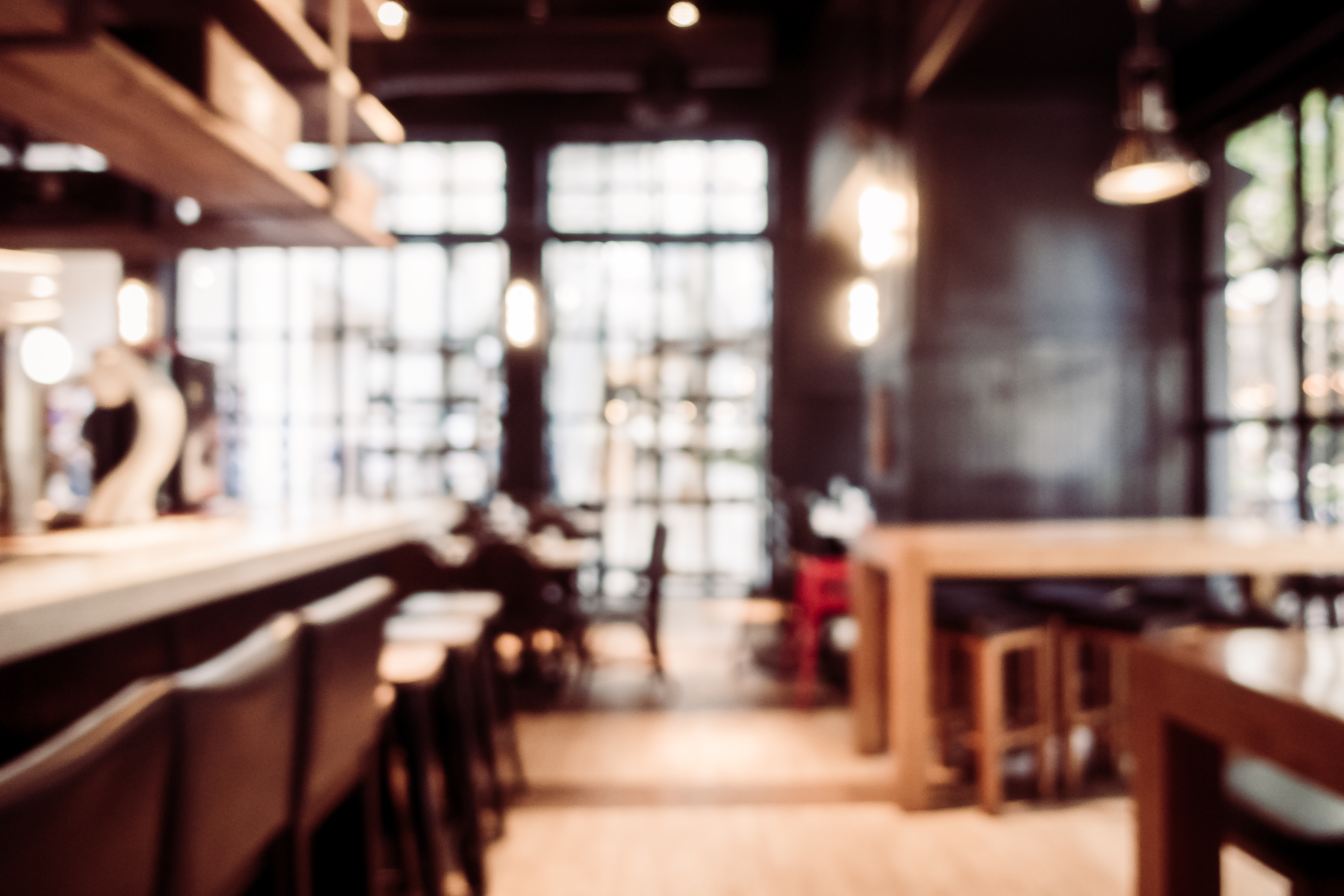Interior de la cafetería